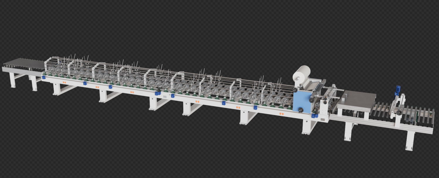 Groove wrapping and lamination machine